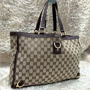 Gucci Brown Monogram Tote Bag